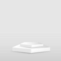 Modern White Podium Template On The Background Vector