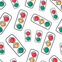 Pattern International Traffic Light Day Logo, Vector illustration with text and traffic lights with three colors red yellow green on transparent background