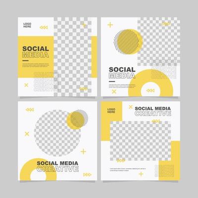 Creative social media template banner background