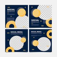 Creative social media template banner background vector