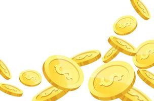 fondo de ilustración de monedas de oro vector