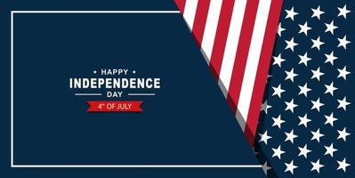 feliz día de la independencia 4 de julio con fondo de bandera americana