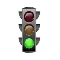 realistic traffic light illustration vector