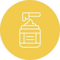 Wax Line Circle Background Icon vector