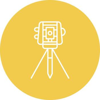 Laser Level Line Circle Background Icon vector