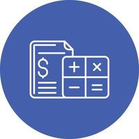 Calculation Line Circle Background Icon vector