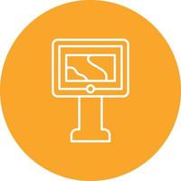 Thermal Imaging Line Circle Background Icon vector
