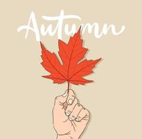 Autumn background design vector