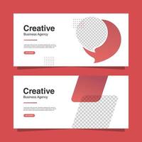 Creative social media template banner background vector