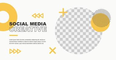 Creative social media template banner background vector