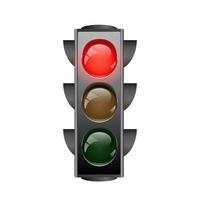 realistic traffic light illustration vector