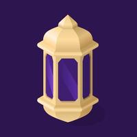 Arabic Latern isometric element for ramadan vector