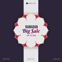 Ramadan Sale Square Banner Promotion Template. Suitable for Web Promotion and Social Media Template Post for Ramadan Kareem Greeting Card, Event, and etc. vector