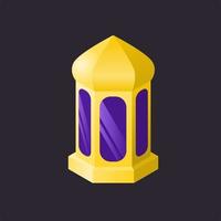 Arabic Latern isometric element for ramadan vector