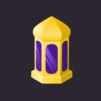 Arabic Latern isometric element for ramadan vector