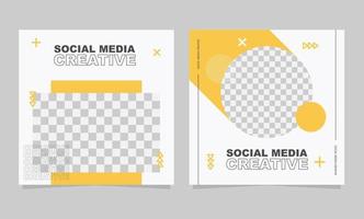 Creative social media template banner background vector