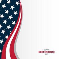 happy independence day 4th of July with American flag background vector