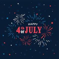 happy independence day 4th of July with American flag background vector