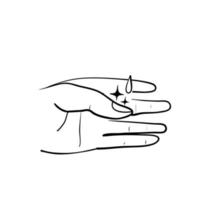 hand drawn doodle nail care illustration vector