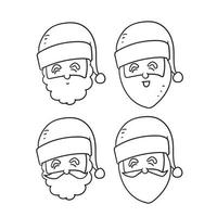 hand drawn doodle santa claus illustration vector