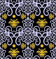 seamless patern of dayak ethnic pattern.traditional Indonesian fabric motif.borneo pattern. vector design inspiration. Creative textile for fashion or cloth