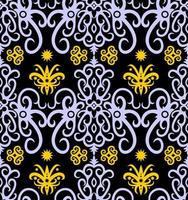 seamless patern of dayak ethnic pattern.traditional Indonesian fabric motif.borneo pattern. vector design inspiration. Creative textile for fashion or cloth