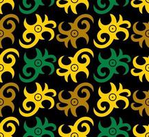 seamless patern of dayak ethnic pattern.traditional Indonesian fabric motif.borneo pattern. vector design inspiration. Creative textile for fashion or cloth