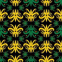 patrón sin costuras de patrón étnico dayak.motivo de tela indonesia tradicional.patrón de borneo. inspiración de diseño vectorial. textil creativo para moda o tela vector