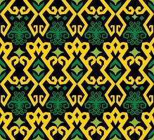 patrón sin costuras de patrón étnico dayak.motivo de tela indonesia tradicional.patrón de borneo. inspiración de diseño vectorial. textil creativo para moda o tela vector