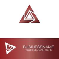logotipo de triángulo de negocios vector