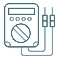Voltmeter Line Two Color Icon vector