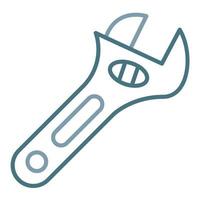 Wrench Line Two Color Icon vector