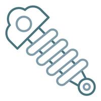 Shock Absorber Line Two Color Icon vector