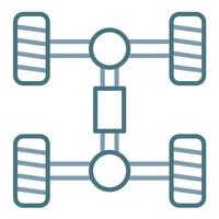 Chassis Line Two Color Icon vector