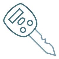 Car Key Line Two Color Icon vector