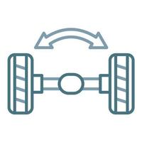 Wheel Alignment Line Two Color Icon vector