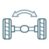 Wheel Alignment Line Two Color Icon vector