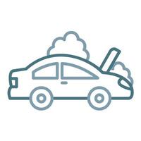 Broken Car Line Two Color Icon vector