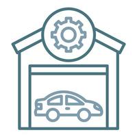 Service Station Line Two Color Icon vector