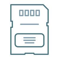 Sd Card Line Two Color Icon vector