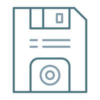 Floppy Disk Line Two Color Icon vector