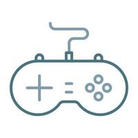 icono de dos colores de la línea del gamepad vector