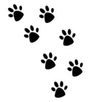 hand drawn doodle of animal footprint with cartoon style vector