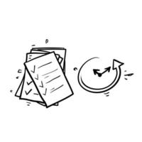 hand drawn doodle Fast service and project management related icon isolated vector