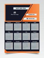 Calendar 2022. Wall Calendar template. New year. vector