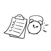 hand drawn doodle Fast service and project management related icon isolated vector