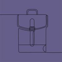 continuous line drawing on bag vector