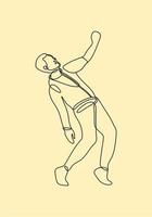 continuous line drawing on people vector