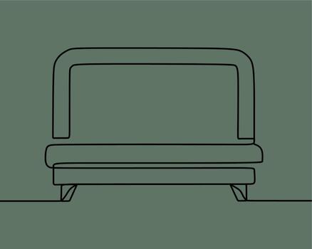 continuous line drawing on sofa vector