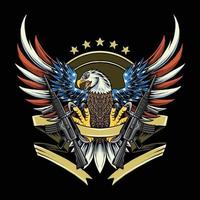 águila de los estados unidos para el día conmemorativo del día de los veteranos y el día de la independencia vector